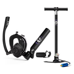 Sprzęt do nurkowania PRO (butelka + pompka ręczna + maska) zdjęcie 1