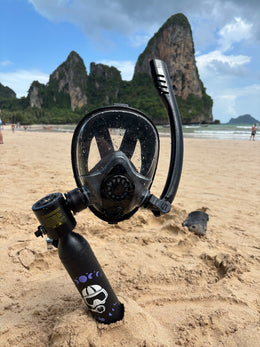 Sprzęt do nurkowania PRO (butelka + pompka ręczna + maska) zdjęcie 3